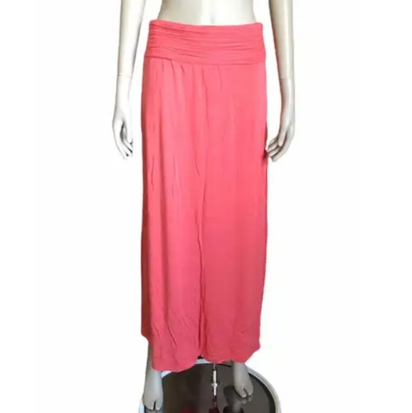 Max Studio Dresses & Skirts - MAX STUDIO XL CORAL MAXI HIGH WAISTED GATHERED SKIRT
